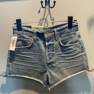 Citizens of Humanity high rise blue denim shorts
